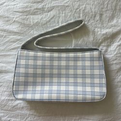 Brandy Melville Purse/ Handbag (white and Baby Blue Squares)