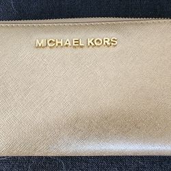 Michael Kors Gold Metallic Clutch - LIKE NEW