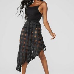 Sexy Black Asymmetrical Skirt-Fashion Nova