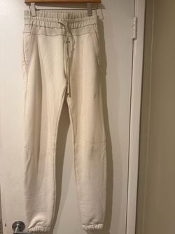 Amiri Men’s Cotton Track Pants (Ivory, M- XS)