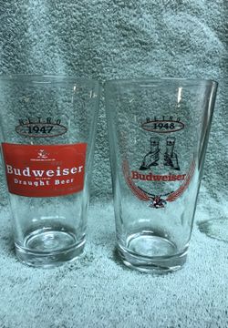 Budweiser beer glasses