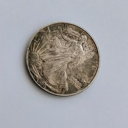 1990 US Silver Eagle Dollar Coin