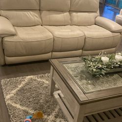 New leather couch