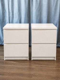 Two white nightstands