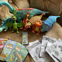 Dinosaur Train Lot Of 7 With Manuals & Dvds Tomy PBS Kids 