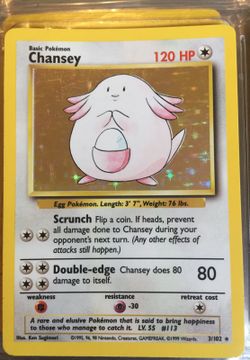 Pokemon Card: Chansey [3/102] Base Set (rare holo)