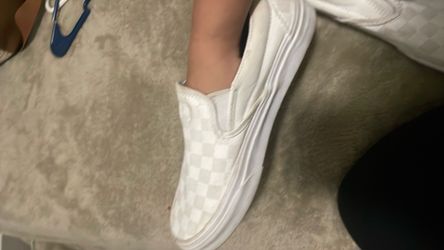 Converse and Checkered white vans