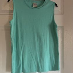  Sleeveless Aqua Top  Size M