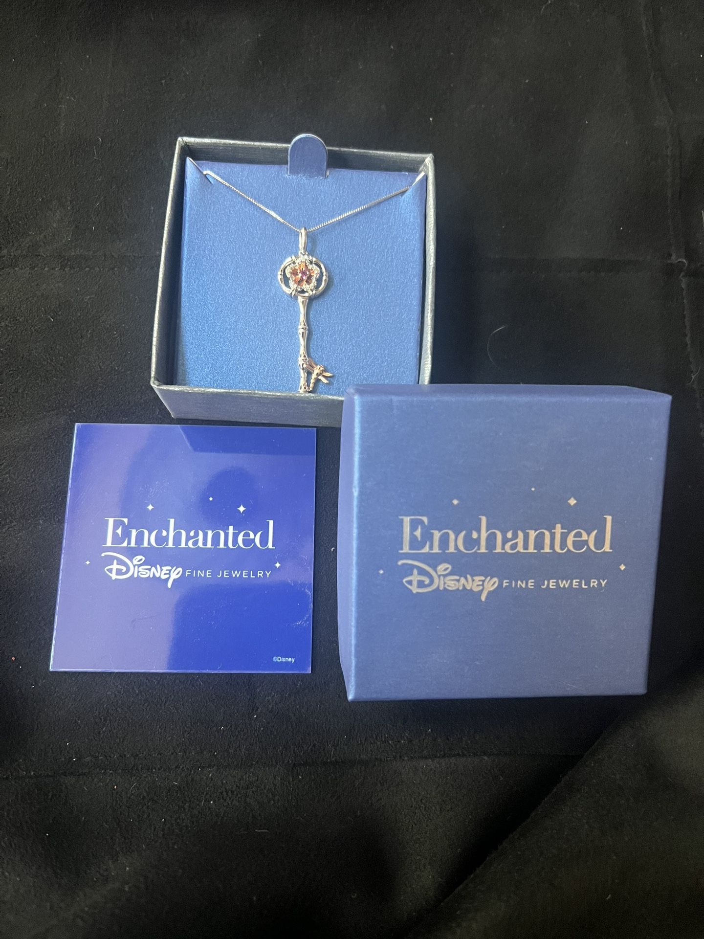 Genuine Diamond Disney Key Necklaces and a Ring