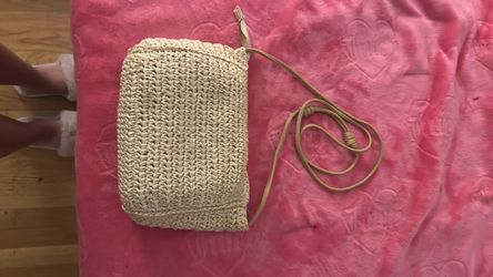 Woven Straw Crossbody Bag