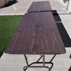 5 feet Rectangular Wood Banquet Folding Table (one left) 