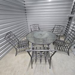 Woodard Aluminum 5-Piece Outdoor Patio Dining Set