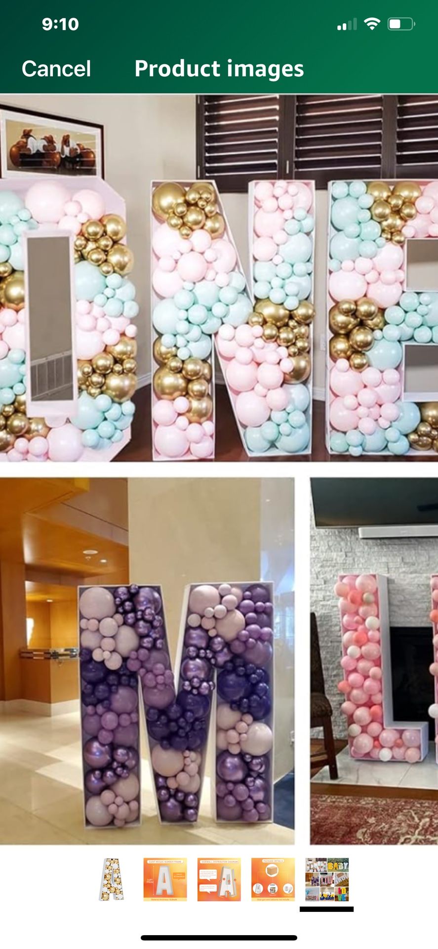Mosaic Balloons Letters