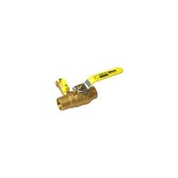 Webstone 50614 1" Sweat X Hose Cap Brass Ball Valve With Drain 3-Way