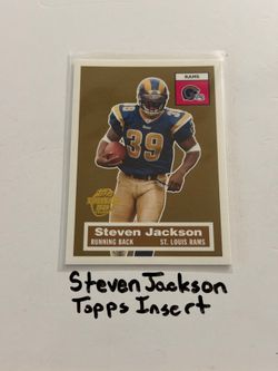 Steven Jackson Los Angeles Rams All-Pro RB Topps Short Print Insert Card.