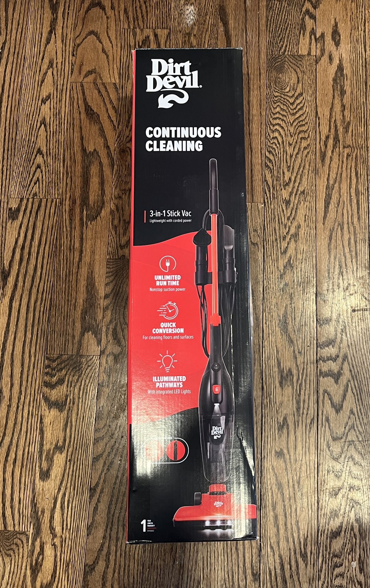 Dirt Devil 3-in-1 Lightweight Corded Stick Vacuum Cleaner and Handheld with LED Lights - NEW!!!