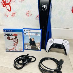 Sony  PlayStation 5 - 825GB Bonus 2 Game ( Used Very New )