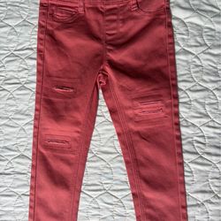 Real Love Girls Pink Distressed Jegging Jeans Cotton Blend Slim Fit Size 3T