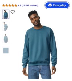 5 Brand new Alternative Apparel crewneck sweatshirt in a unique teal/sea green color.