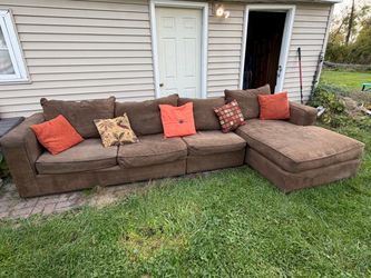 Walter E Smithe brown sectional