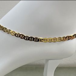 18k Gold Filled Mariner Links Women Anklet Available In Different Sizes 
