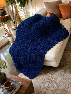 Navy Blue blanket/throw