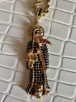 Gold plated Santa muerte 100