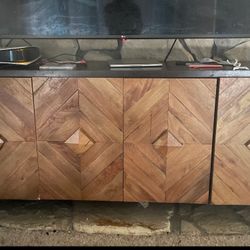 Wood Tv Stand 65in