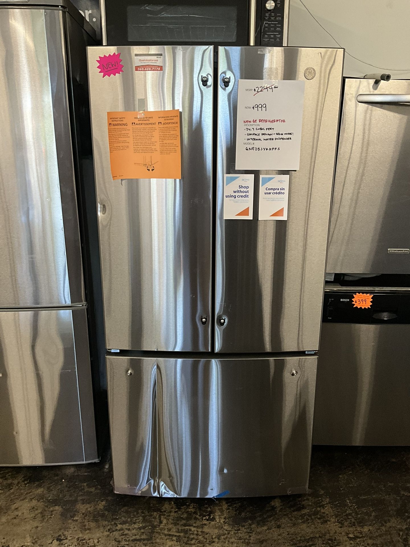 NEW GE FRIDGE - SCRATCH AND DENT