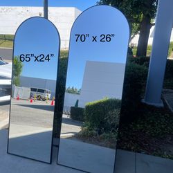 MIRROR - 65x24 Full Length Arch Mirror with Stand 