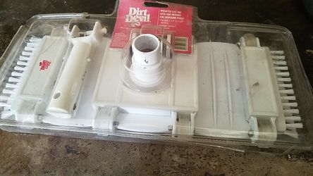 weighted pool vac head with side brushes flex head inground pool new