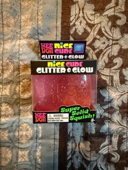 Nee Doh Cube Glitter & Glow Squish Toy