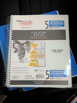 Five star 5 subject notebook