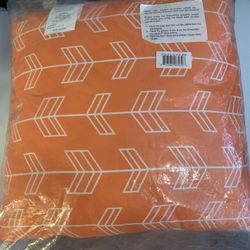 Set Of 2 Bright Orange Accent Pillows