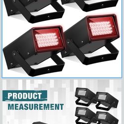a 4 Packs Strobe Party Lights, Bright LED Strobe Stage Light Mini Party Lights Adjustable Flash Speed Control for Stage Club Disco Bar Halloween Decor