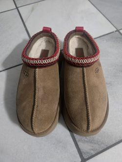 Ugg Tasman Platform Chestnut Slippers 
