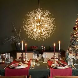 Gold Crystal Metal Chandelier
