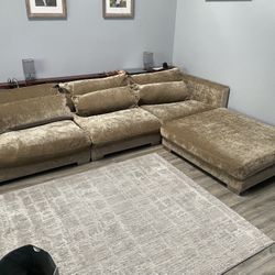 Large Modern Down Couch With Ottoman