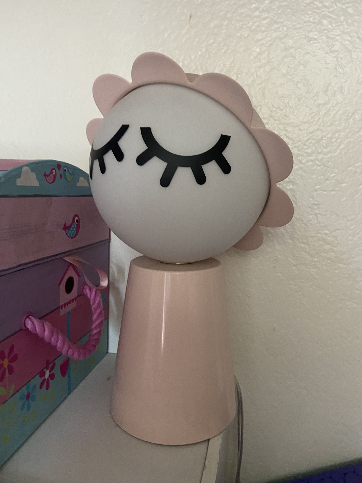 Pink Metal Table Lamp