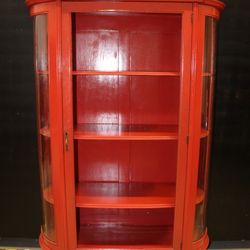 Vintage Red Display Cabinet