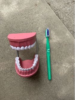 Large mouth and toothbrush