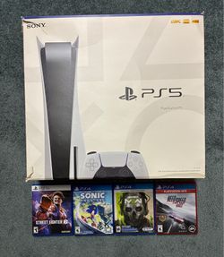 Sony PlayStation 5 with games