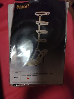 Gold Goddess Strappy Sandals W 3" Heel