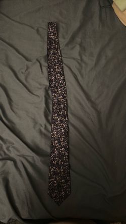 Robert Graham Floral Skinny Tie – Navy/White – Designer Neck Tie