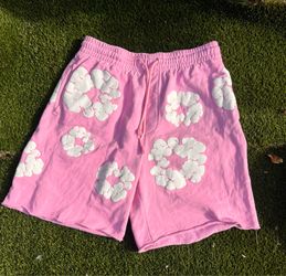 Pink denim tear