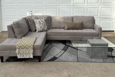 Gray L-Shaped Sectional Sofa