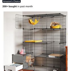 4 Tier Cat Kennel With Litterbox