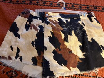 Cow print Skort