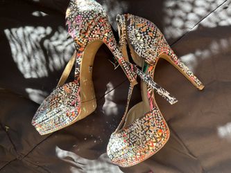 Thalia Sodi Women's Chace T-Strap Platform Heels Shoes Black Size 8M 