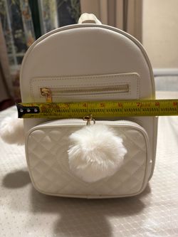 White mini backpack
